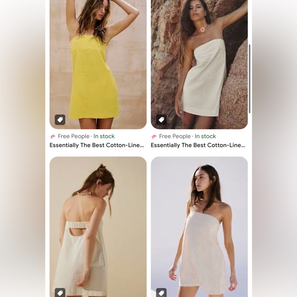 free people YELLOW butter essentially the best cotton linen mini